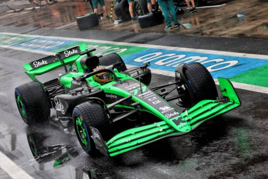 Valtteri Bottas (FIN) Sauber C44 leaves the pits.
03.11.2024. Formula 1 World Championship, Rd 21, Brazilian Grand Prix, Sao Paulo, Brazil, Race Day.
- www.xpbimages.com, EMail: requests@xpbimages.com &copy; Copyright: Batchelor / XPB Images