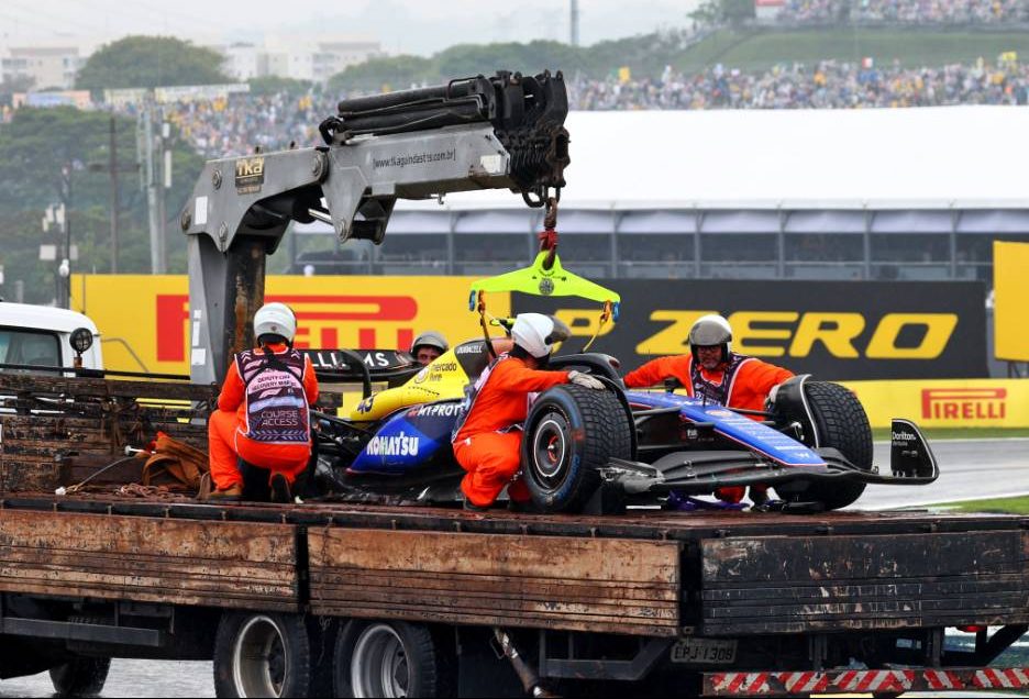 Sad Colapinto laments two crashes in one day in Sao Paulo