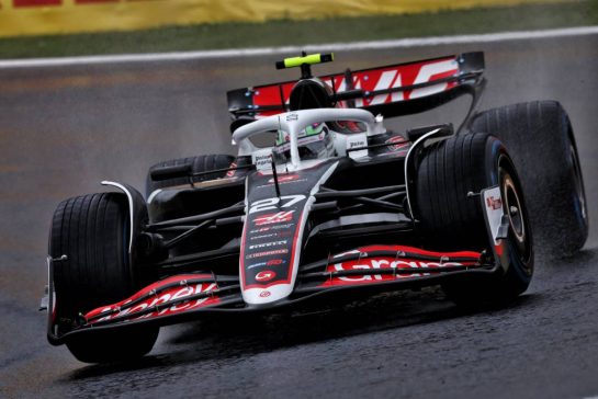 Nico Hulkenberg (GER) Haas VF-24.
03.11.2024. Formula 1 World Championship, Rd 21, Brazilian Grand Prix, Sao Paulo, Brazil, Race Day.
 - www.xpbimages.com, EMail: requests@xpbimages.com &copy; Copyright: Coates / XPB Images