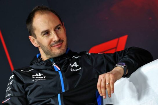 Oliver Oakes (GBR) Alpine F1 Team Team Principal in the FIA Press Conference.
21.11.2024. Formula 1 World Championship, Rd 22, Las Vegas Grand Prix, Las Vegas, Nevada, USA, Practice Day
- www.xpbimages.com, EMail: requests@xpbimages.com &copy; Copyright: Charniaux / XPB Images