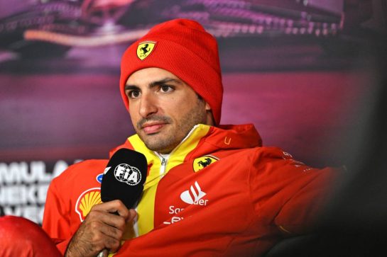 Carlos Sainz Jr (ESP) Ferrari in the post race FIA Press Conference.
23.11.2024. Formula 1 World Championship, Rd 22, Las Vegas Grand Prix, Las Vegas, Nevada, USA, Race Day.
- www.xpbimages.com, EMail: requests@xpbimages.com © Copyright: Price / XPB Images