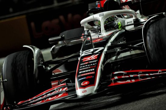 Nico Hulkenberg (GER) Haas VF-24.
23.11.2024. Formula 1 World Championship, Rd 22, Las Vegas Grand Prix, Las Vegas, Nevada, USA, Race Day.
- www.xpbimages.com, EMail: requests@xpbimages.com © Copyright: Coates / XPB Images
