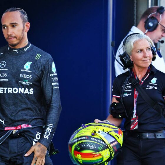 Hamilton reunites with physio Angela Cullen for Ferrari journey