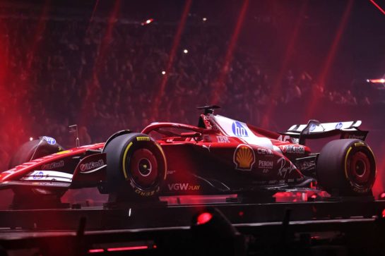 Ferrari SF-25.
18.02.2025. Formula One World Championship, F1 75 Live. O2 Arena, London, England.
- www.xpbimages.com, EMail: requests@xpbimages.com &copy; Copyright: Batchelor / XPB Images