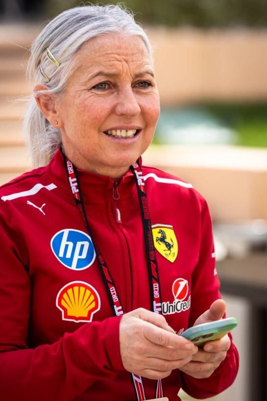 Angela Cullen (NZL) Ferrari Physiotherapist.
28.02.2025. Formula 1 Testing, Sakhir, Bahrain, Day Three.
- www.xpbimages.com, EMail: requests@xpbimages.com &copy; Copyright: Bearne / XPB Images