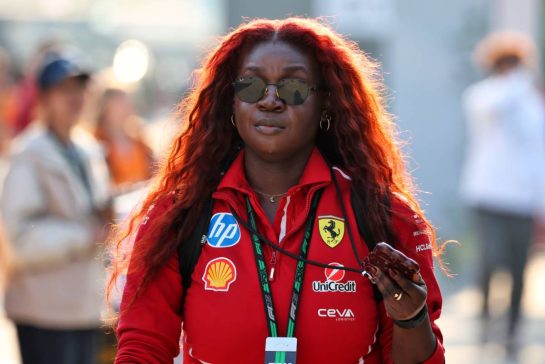 Ella (ITA) Ferrari Press Officer.
20.03.2025. Formula 1 World Championship, Rd 2, Chinese Grand Prix, Shanghai, China, Preparation Day.
- www.xpbimages.com, EMail: requests@xpbimages.com © Copyright: Moy / XPB Images