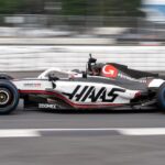 Gene Haas set for run up the hill at Goodwood with VF-23
