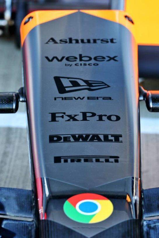 McLaren MCL39 nosecone.
03.07.2025. Formula 1 World Championship, Rd 12, British Grand Prix, Silverstone, England, Preparation Day.
- www.xpbimages.com, EMail: requests@xpbimages.com &copy; Copyright: Moy / XPB Images