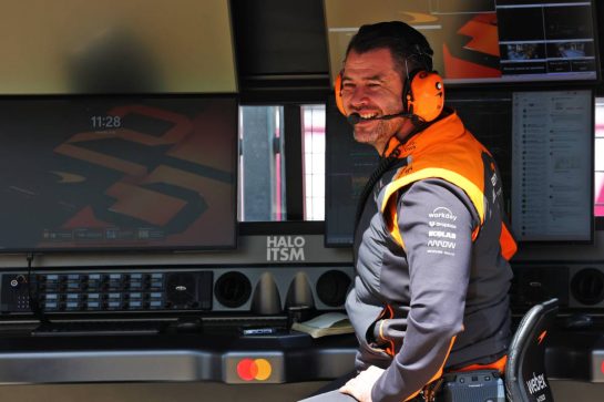 Charlie Hooper (GBR) McLaren Director of Car Operations and Engineering.
03.07.2025. Formula 1 World Championship, Rd 12, British Grand Prix, Silverstone, England, Preparation Day.
- www.xpbimages.com, EMail: requests@xpbimages.com &copy; Copyright: Batchelor / XPB Images