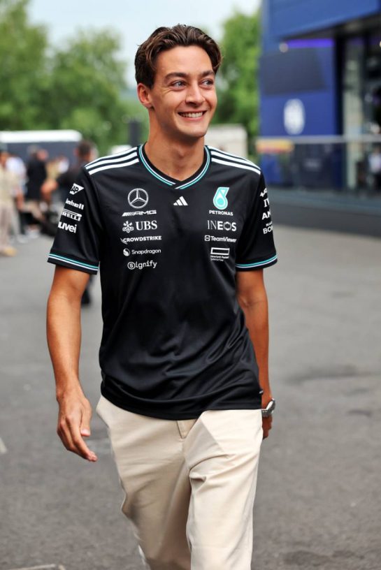 George Russell (GBR) Mercedes AMG F1.
24.07.2025. Formula 1 World Championship, Rd 13, Belgian Grand Prix, Spa Francorchamps, Belgium, Preparation Day.
- www.xpbimages.com, EMail: requests@xpbimages.com © Copyright: Bearne / XPB Images