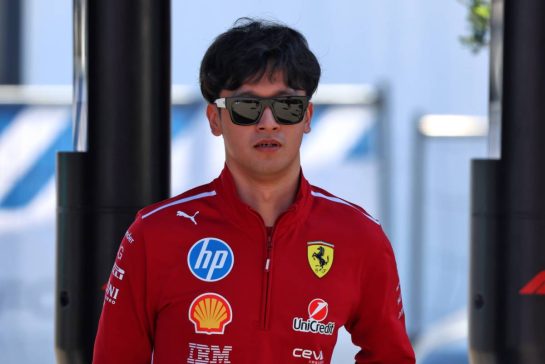 Zhou Guanyu (CHN) Ferrari Reserve Driver.
04.09.2025. Formula 1 World Championship, Rd 16, Italian Grand Prix, Monza, Italy, Preparation Day.
 - www.xpbimages.com, EMail: requests@xpbimages.com &copy; Copyright: Rew / XPB Images