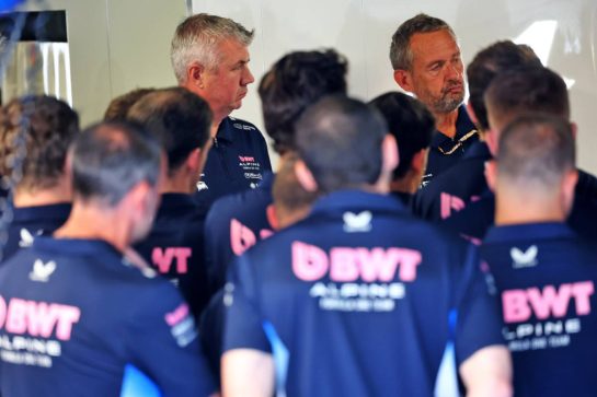 (L to R): Rob Cherry (GBR) Alpine F1 Team Race Team Manager and Steve Nielsen (GBR) Alpine F1 Team Managing Director.
04.09.2025. Formula 1 World Championship, Rd 16, Italian Grand Prix, Monza, Italy, Preparation Day.
- www.xpbimages.com, EMail: requests@xpbimages.com &copy; Copyright: Batchelor / XPB Images