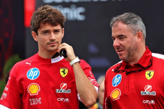 Charles Leclerc (MON) Ferrari.
18.09.2025. Formula 1 World Championship, Rd 17, Azerbaijan Grand Prix, Baku Street Circuit, Azerbaijan, Preparation Day.
 - www.xpbimages.com, EMail: requests@xpbimages.com &copy; Copyright: Rew / XPB Images