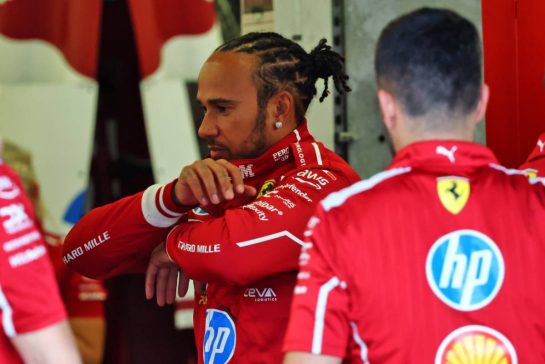 Lewis Hamilton (GBR) Ferrari.
18.09.2025. Formula 1 World Championship, Rd 17, Azerbaijan Grand Prix, Baku Street Circuit, Azerbaijan, Preparation Day.
- www.xpbimages.com, EMail: requests@xpbimages.com &copy; Copyright: Batchelor / XPB Images