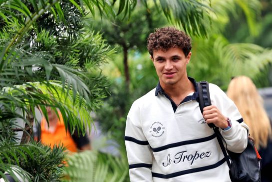 Lando Norris (GBR) McLaren.
02.10.2025. Formula 1 World Championship, Rd 18, Singapore Grand Prix, Marina Bay Street Circuit, Singapore, Preparation Day.
- www.xpbimages.com, EMail: requests@xpbimages.com &copy; Copyright: Bearne / XPB Images