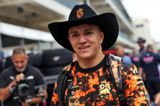 Isack Hadjar (FRA) Racing Bulls.
16.10.2025. Formula 1 World Championship, Rd 19, United States Grand Prix, Austin, Texas, USA, Preparation Day.
- www.xpbimages.com, EMail: requests@xpbimages.com &copy; Copyright: Bearne / XPB Images