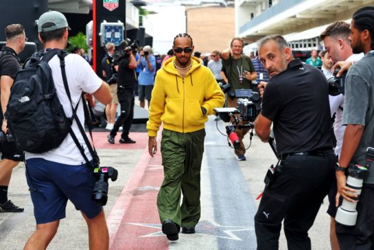 Lewis Hamilton (GBR) Ferrari.
16.10.2025. Formula 1 World Championship, Rd 19, United States Grand Prix, Austin, Texas, USA, Preparation Day.
- www.xpbimages.com, EMail: requests@xpbimages.com &copy; Copyright: Bearne / XPB Images