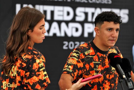 Isack Hadjar (FRA) Racing Bulls.
16.10.2025. Formula 1 World Championship, Rd 19, United States Grand Prix, Austin, Texas, USA, Preparation Day.
 - www.xpbimages.com, EMail: requests@xpbimages.com &copy; Copyright: Rew / XPB Images