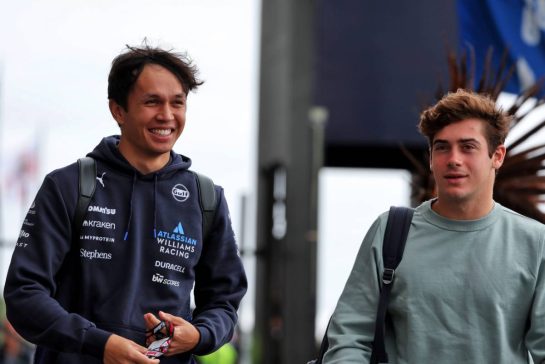 (L to R): Alexander Albon (THA) Atlassian Williams Racing with Franco Colapinto (ARG) Alpine F1 Team.
06.11.2025. Formula 1 World Championship, Rd 21, Brazilian Grand Prix, Sao Paulo, Brazil, Preparation Day.
 - www.xpbimages.com, EMail: requests@xpbimages.com &copy; Copyright: Rew / XPB Images