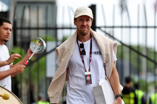 Sebastian Vettel (GER).
06.11.2025. Formula 1 World Championship, Rd 21, Brazilian Grand Prix, Sao Paulo, Brazil, Preparation Day.
 - www.xpbimages.com, EMail: requests@xpbimages.com &copy; Copyright: Rew / XPB Images