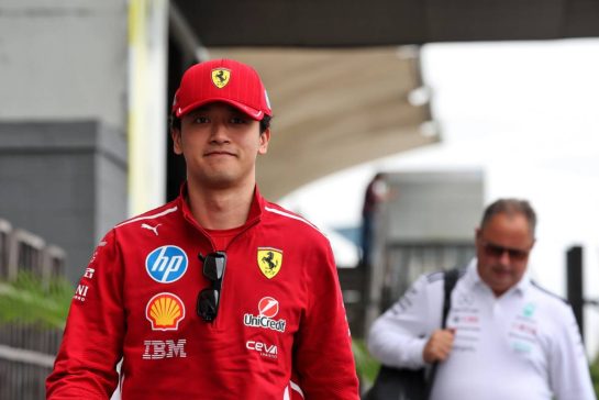 Zhou Guanyu (CHN) Ferrari Reserve Driver.
06.11.2025. Formula 1 World Championship, Rd 21, Brazilian Grand Prix, Sao Paulo, Brazil, Preparation Day.
 - www.xpbimages.com, EMail: requests@xpbimages.com &copy; Copyright: Rew / XPB Images