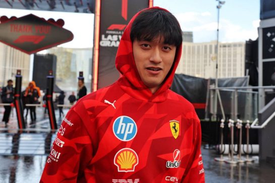 Zhou Guanyu (CHN) Ferrari Reserve Driver.
19.11.2025. Formula 1 World Championship, Rd 22, Las Vegas Grand Prix, Las Vegas, Nevada, USA, Preparation Day.
- www.xpbimages.com, EMail: requests@xpbimages.com &copy; Copyright: Bearne / XPB Images