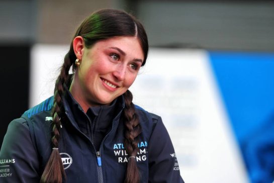 Lia Block (USA) Atlassian Williams Racing Academy Driver.
19.11.2025. Formula 1 World Championship, Rd 22, Las Vegas Grand Prix, Las Vegas, Nevada, USA, Preparation Day.
- www.xpbimages.com, EMail: requests@xpbimages.com &copy; Copyright: Bearne / XPB Images