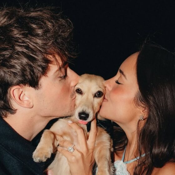 Leclerc engaged to Alexandra Saint Mleux – with a little help from Leo