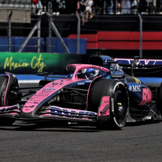 Aron and Maini in action with Alpine in Abu Dhabi