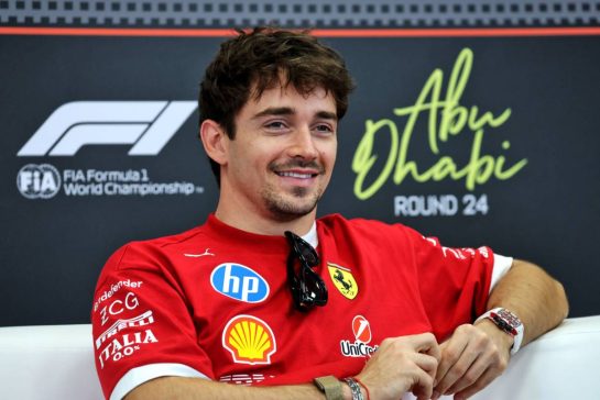 Charles Leclerc (MON) Ferrari in the FIA Press Conference.
04.12.2025. Formula 1 World Championship, Rd 24, Abu Dhabi Grand Prix, Yas Marina Circuit, Abu Dhabi, Preparation Day.
- www.xpbimages.com, EMail: requests@xpbimages.com &copy; Copyright: Bearne / XPB Images