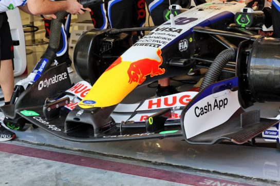 Racing Bulls Formula One Team VCARB 03 front wing.
12.02.2026. Formula 1 Testing, Bahrain Test One, Sakhir, Bahrain, Day Two.
- www.xpbimages.com, EMail: requests@xpbimages.com &copy; Copyright: Batchelor / XPB Images