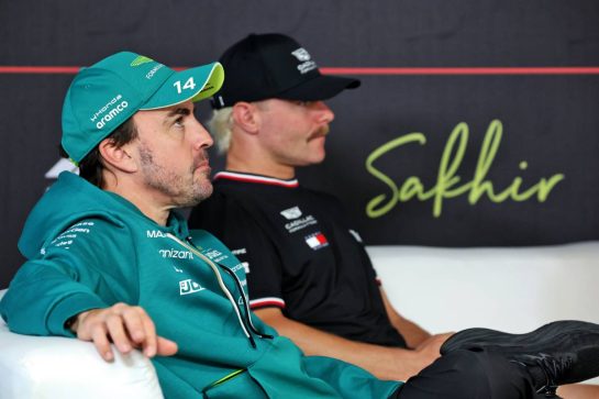Fernando Alonso (ESP) Aston Martin F1 Team in the FIA Press Conference.
18.02.2026. Formula 1 Testing, Bahrain Test Two, Sakhir, Bahrain, Day One.
- www.xpbimages.com, EMail: requests@xpbimages.com &copy; Copyright: Bearne / XPB Images