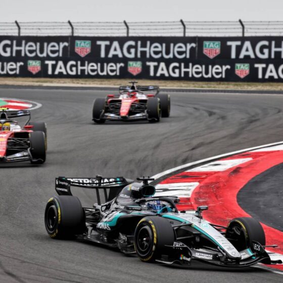 Russell braced for Ferrari drivers’ collision in Chinese GP