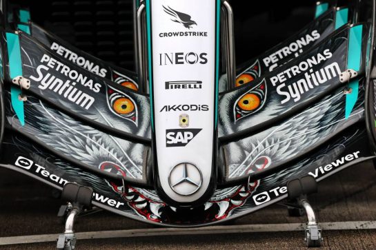 Mercedes AMG Formula One Team W17 front wings.
26.03.2026. Formula 1 World Championship, Rd 3, Japanese Grand Prix, Suzuka, Japan, Preparation Day.
- www.xpbimages.com, EMail: requests@xpbimages.com © Copyright: Batchelor / XPB Images