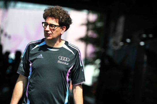 Mattia Binotto (ITA) Audi F1 Team Motorsport Chief Operating and Chief Technical Officer.
30.04.2026. Formula 1 World Championship, Rd 4, Miami Grand Prix, Miami, Florida, USA, Preparation Day.
- www.xpbimages.com, EMail: requests@xpbimages.com © Copyright: Bearne / XPB Images