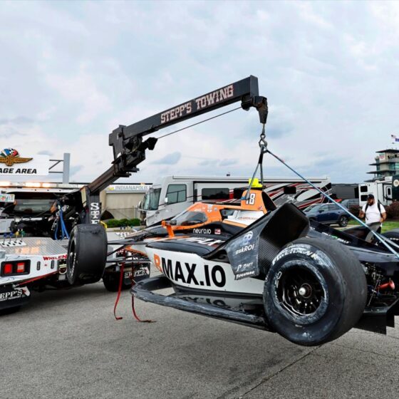 Indy 500 front-row starter Rossi injured in massive practice crash