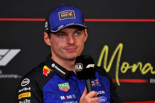 Max Verstappen (NLD) Red Bull Racing in the FIA Press Conference.
04.06.2026. Formula 1 World Championship, Rd 6, Monaco Grand Prix, Monte Carlo, Monaco, Preparation Day.
- www.xpbimages.com, EMail: requests@xpbimages.com © Copyright: Rew / XPB Images