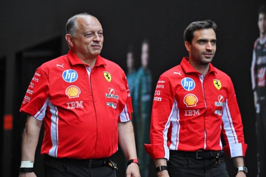 (L to R): Frederic Vasseur (FRA) Scuderia Ferrari Team Principal with Jerome d'Ambrosio (BEL) Scuderia Ferrari Deputy Team Principal.
07.06.2026. Formula 1 World Championship, Rd 6, Monaco Grand Prix, Monte Carlo, Monaco, Race Day.
- www.xpbimages.com, EMail: requests@xpbimages.com © Copyright: Price / XPB Images