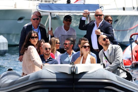 Donald Trump Jr (USA) with his wife Bettina Anderson (USA).
07.06.2026. Formula 1 World Championship, Rd 6, Monaco Grand Prix, Monte Carlo, Monaco, Race Day.
- www.xpbimages.com, EMail: requests@xpbimages.com © Copyright: Rew / XPB Images