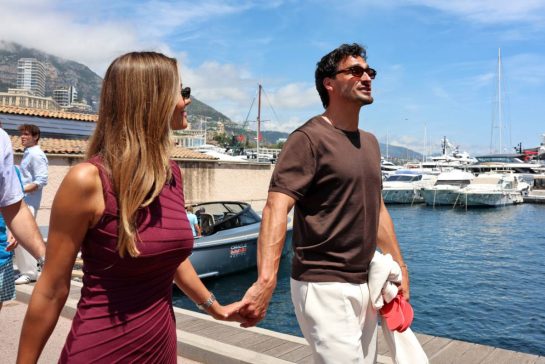 Mats Hummels (GER) Former Football Player with his partner Nicola Cavanis (GER) Model.
07.06.2026. Formula 1 World Championship, Rd 6, Monaco Grand Prix, Monte Carlo, Monaco, Race Day.
- www.xpbimages.com, EMail: requests@xpbimages.com © Copyright: Rew / XPB Images