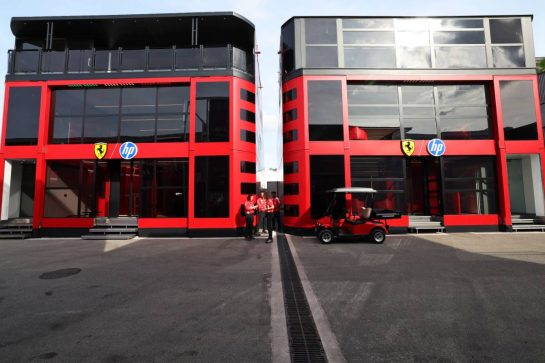 Scuderia Ferrari motorhomes.
11.06.2026. Formula 1 World Championship, Rd 7, Barcelona-Catalunya Grand Prix, Barcelona, Spain, Preparation Day.
- www.xpbimages.com, EMail: requests@xpbimages.com © Copyright: Rew / XPB Images