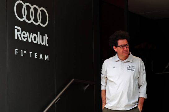 Mattia Binotto (ITA) Audi F1 Team Motorsport Chief Operating and Chief Technical Officer.
11.06.2026. Formula 1 World Championship, Rd 7, Barcelona-Catalunya Grand Prix, Barcelona, Spain, Preparation Day.
- www.xpbimages.com, EMail: requests@xpbimages.com © Copyright: Rew / XPB Images