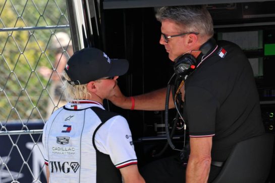 (L to R): Valtteri Bottas (FIN) Cadillac Formula 1 Team with Graeme Lowdon (GBR) Cadillac Formula 1 Team, Team Principal.
13.06.2026. Formula 1 World Championship, Rd 7, Barcelona-Catalunya Grand Prix, Barcelona, Spain, Qualifying Day.
- www.xpbimages.com, EMail: requests@xpbimages.com © Copyright: Batchelor / XPB Images