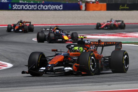 Lando Norris (GBR) McLaren F1 Team MCL40.
14.06.2026. Formula 1 World Championship, Rd 7, Barcelona-Catalunya Grand Prix, Barcelona, Spain, Race Day.
 - www.xpbimages.com, EMail: requests@xpbimages.com &copy; Copyright: Patching / XPB Images