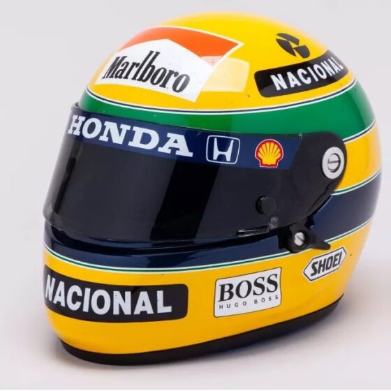 Race-worn Senna helmet set for auction at Silverstone Museum