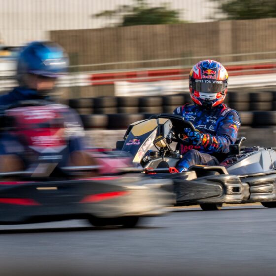 Verstappen takes on 100 rivals in epic karting challenge