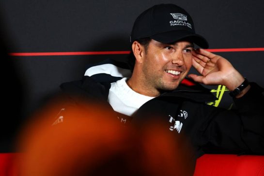 Sergio Perez (MEX) Cadillac Formula 1 Team in the FIA Press Conference.
20.08.2026. Formula 1 World Championship, Rd 12, Dutch Grand Prix, Zandvoort, Netherlands, Preparation Day.
- www.xpbimages.com, EMail: requests@xpbimages.com &copy; Copyright: Bearne / XPB Images