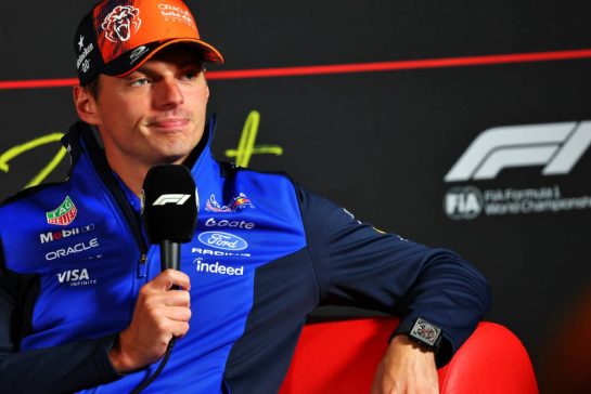 Max Verstappen (NLD) Red Bull Racing in the FIA Press Conference.
20.08.2026. Formula 1 World Championship, Rd 12, Dutch Grand Prix, Zandvoort, Netherlands, Preparation Day.
- www.xpbimages.com, EMail: requests@xpbimages.com &copy; Copyright: Bearne / XPB Images