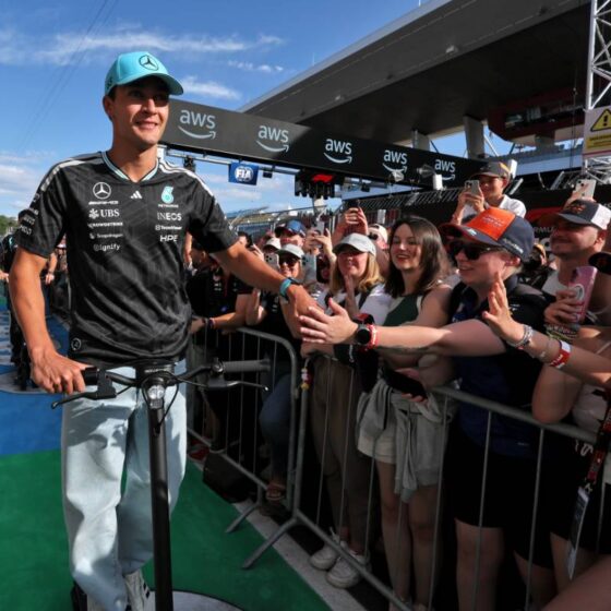 Russell claims his own Silverstone turf with 2027 GRandstand