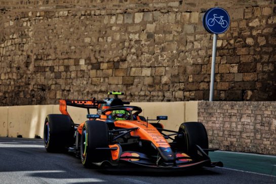 Lando Norris (GBR) McLaren F1 Team MCL40.
24.09.2026. Formula One World Championship, Rd 15, Azerbaijan Grand Prix, Baku, Azerbaijan, Practice Day.
 - www.xpbimages.com, EMail: requests@xpbimages.com &copy; Copyright:  Rew / XPB Images